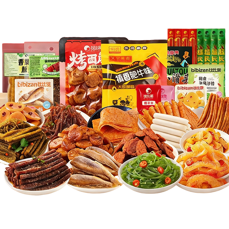 任选10件比比赞辣条豆干零食