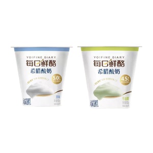 蒙牛希腊酸奶原味发酵低温营养100g*12杯