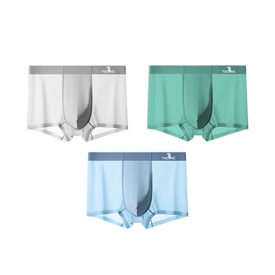 啄木鸟冰丝男士平角内裤10级抑菌