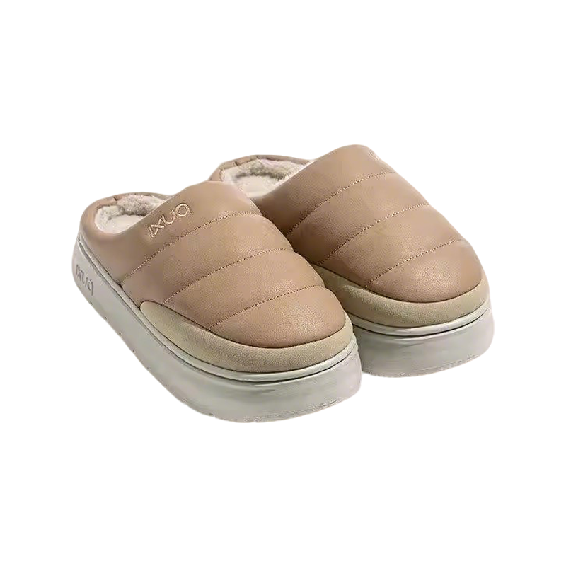 朴西棉拖女士防水加绒保暖秋冬季厚底外穿2025新款居家室内毛毛鞋