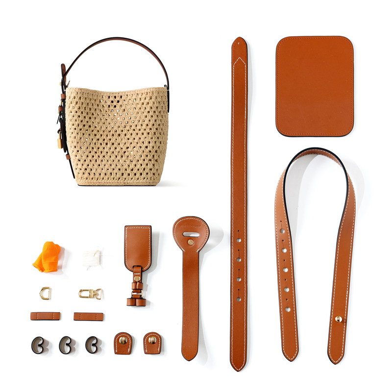 Pina·L Style All I B Raffia Woven Bag DIY Leather Accessories Pina·L Style All I B Raffia Woven Bag DIY Leather Accessories
