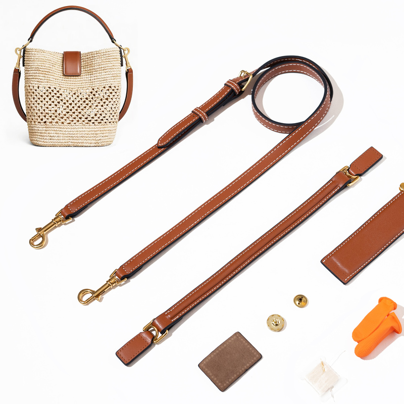 Pina·C Style Raffia Bucket Woven Bag DIY Leather Accessories Pina·C Style Raffia Bucket Woven Bag DIY Leather Accessories