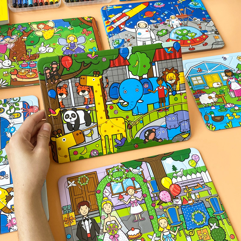 Baby puzzle children Puzzle Brain Pintu Early Childhood Enlightenment 1 Early taught intellect 3 year old develop toy boy girl