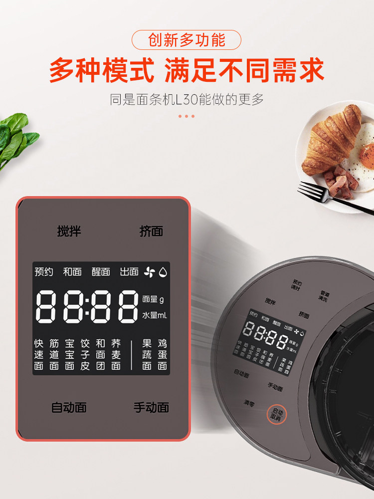 Joyoung Noodle Machine for Home Use, Fully Automatic Electric Multifunctional Smart Chef Machine, Dumpling Wrapper All-In-One Machine L30