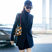 sandro sfpro spring and autumn Qi Wei star with the same stripe small stitching blazer female slim slim