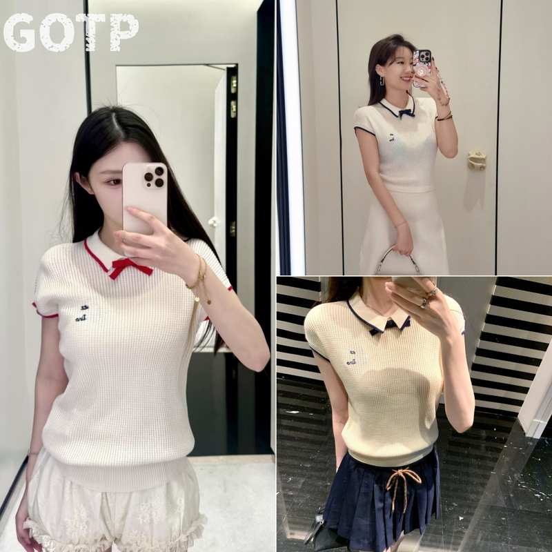 Gotp Shenzhen Nanyou Export Version Ruth's Same Style Bowknot Off-Shoulder Sleeveless Knit Top/Dress