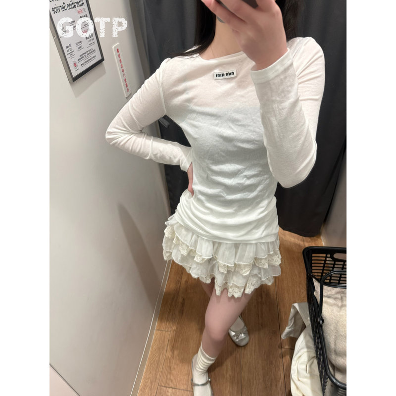 Gotp Shenzhen Nanyou Export Version 25Ss Popular Logo Letter Crew Neck Long Sleeve T-Shirt Can Be Worn Alone/As a Base Layer Gotp Shenzhen Nanyou Export Version 25Ss Popular Logo Letter Crew Neck Long Sleeve T-Shirt Can Be Worn Alone/As a Base Layer