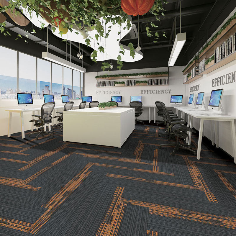 Office room splicing rectangular splicing 25 * 100 flame retardant fire protection B1 company office nylon rug