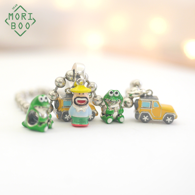 S925 Silver Cute Crocodile Funny Bearded Uncle Suv Car Beaded Couple Style Fresh Versatile Bracelet S925 Silver Cute Crocodile Funny Bearded Uncle Suv Car Beaded Couple Style Fresh Versatile Bracelet