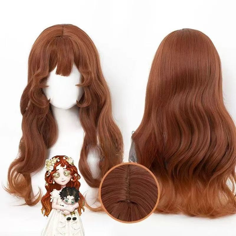 Rose Net Identity V Little Girl Eurydice Cosplay Wig Realistic Scalp Micro-Gradient Curly Wig