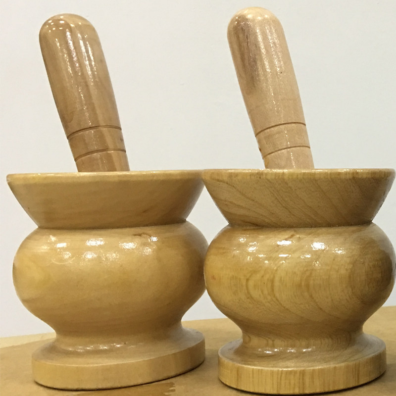 Old fashioned rolling pepper powder lacquered wood crush Pepper Flour Mill Traditional Chinese Herbal Miller Manually Grated Pepper