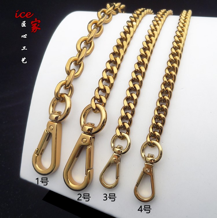 Tea Gold Bag Chain Single Buy Bag With Metal Chain One Shoulder Diagonal Chain