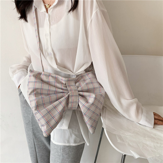 原创小众个性蝴蝶结托特包大容量斜挎包单肩布包女帆布包气质学生