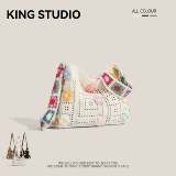 Сумка через плечо, пляжная вместительная и большая сумка на одно плечо, в цветочек