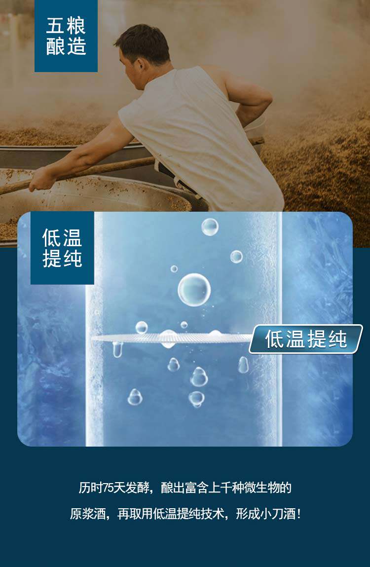 小刀 原浆酒 42度浓香型 500ml*6瓶 图3