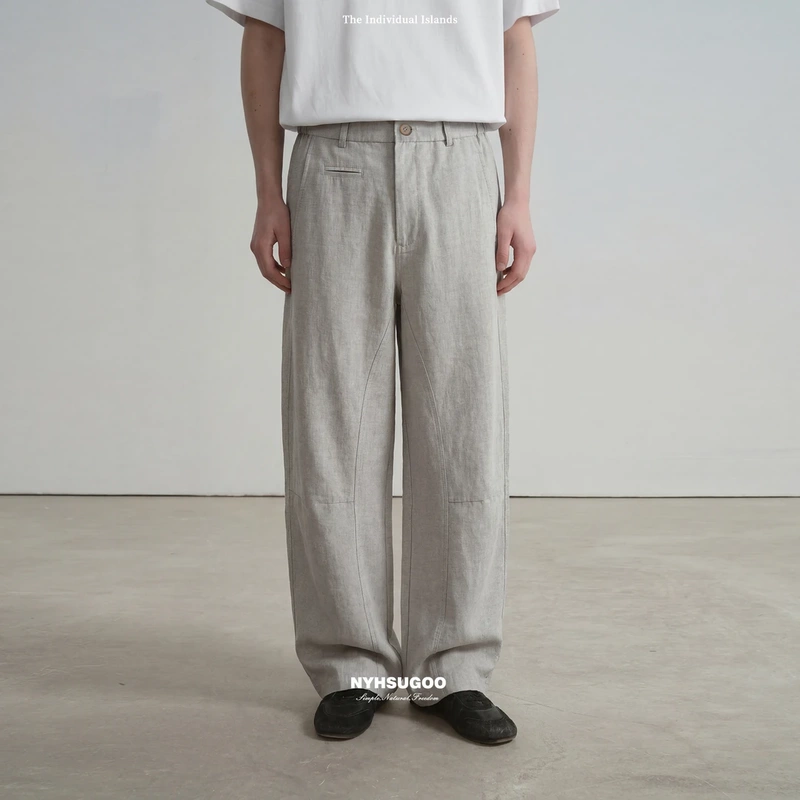Nyhsugo Nanyi Same Style Woven Active Dyeing Design Open-Waist Casual Pants 25200 Men's Spring and Summer