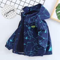 Childrens clothes boys three-in-one detachable plus velvet thickened spring and autumn jacket 3-15 years old tide