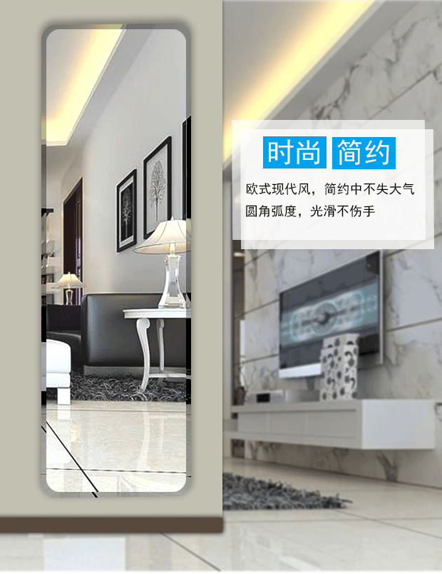 Gương mặc quần áo gương dán hộ gia đình chống cháy nổ dán tường phòng ngủ đơn giản miễn phí đấm phòng khách phù hợp gương - Gương gương tròn để bàn
