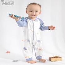 Newborn baby autumn cotton boneless clothes spring autumn pajamas newborn baby 1 year old infant conjoined clothes