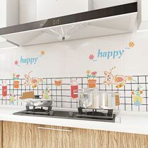 Kitchen oil-proof sticker flame retardant high temperature resistant self-adhesive thickened countertop waterproof and moisture-proof wall sticker cabinet whole wallpaper