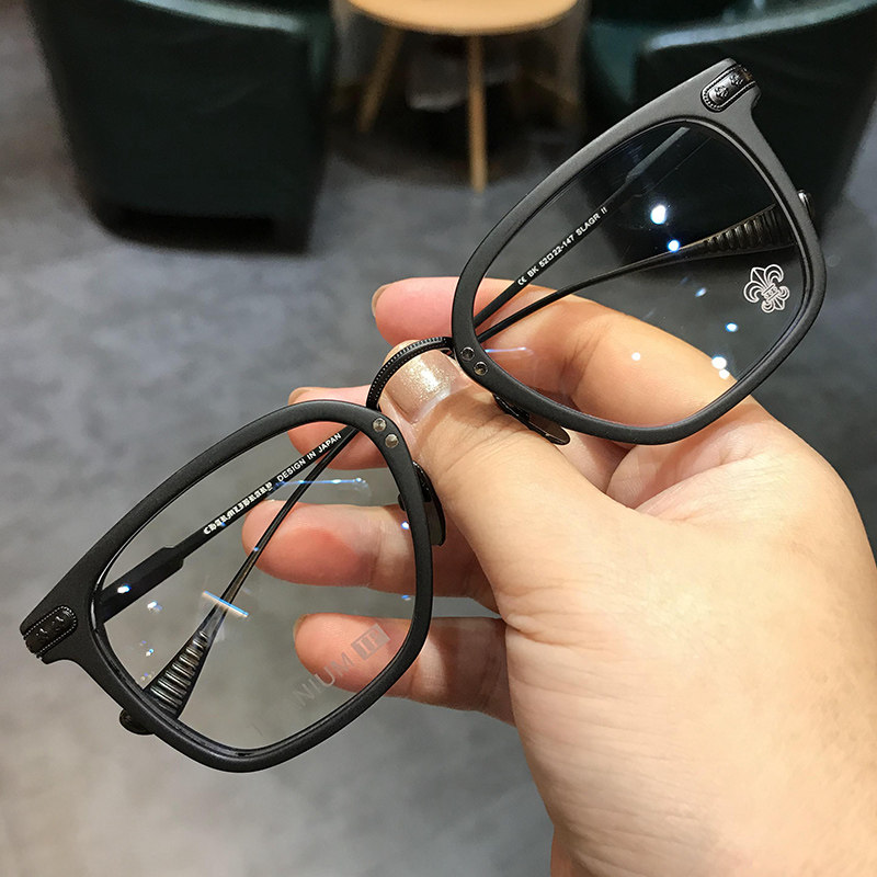 Jane Danke Luoxin glasses frame retro men and women ultra-light pure titanium big face can be equipped with myopia glasses frame anti-blue light tide