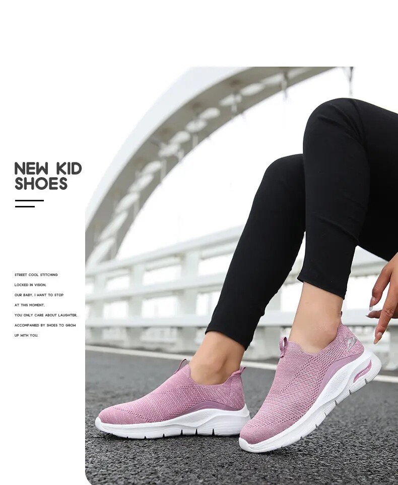 Энергичный обувь 外贸男鞋一脚蹬懒人鞋中老年春秋季网面鞋透气轻便舒适运动健步鞋 Other