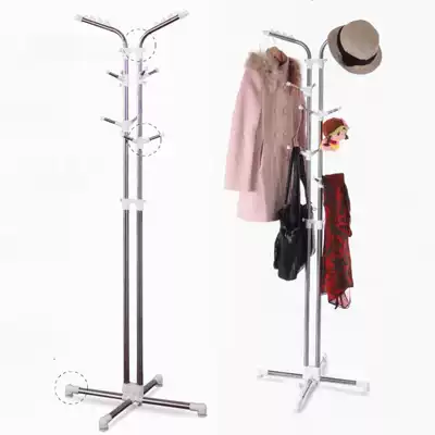 Household stainless steel coat rack modern simple bedroom hanger office living room large hanger living room iron floor