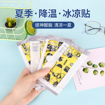 Hemerocallis ice cool stickers summer students heatstroke prevention and cooling children antipyretic ice application adult mobile phone physical cooling cold stickers