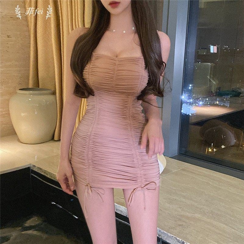 ins Korea's new one-piece swimsuit women's summer cover belly is thin drawstring sexy one-piece hot spring size chest gathered swimsuit