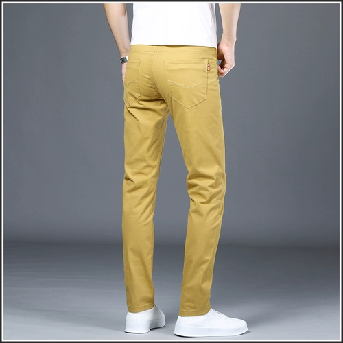 Мужские летние элитные хлопковые трендовые повседневные брюки для отдыха, осенние штаны, в корейском стиле, свободный прямой крой