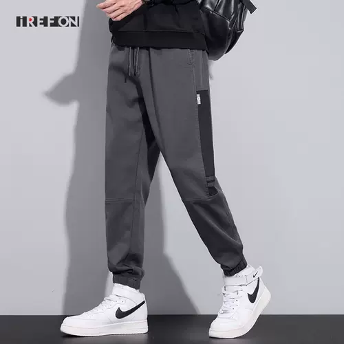 Осенние летние повседневные брюки, мужские универсальные спортивные штаны, свободный крой
