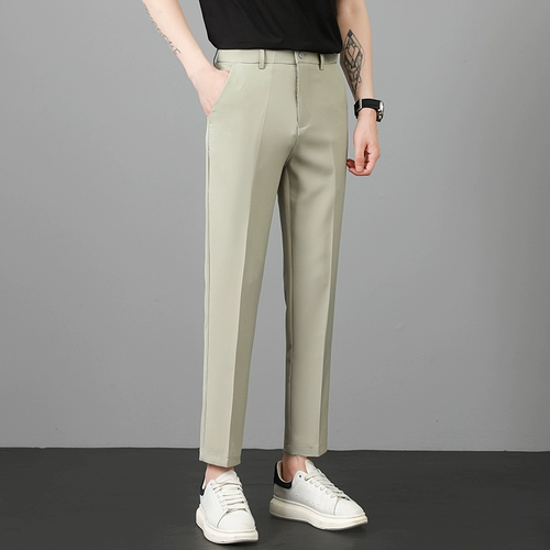 Мужские летние тонкие штаны для отдыха, изысканный стиль, свободный прямой крой