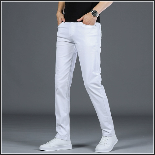 Мужские летние элитные хлопковые трендовые повседневные брюки для отдыха, осенние штаны, в корейском стиле, свободный прямой крой