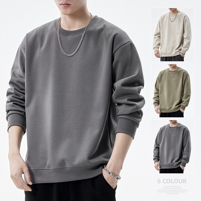 Fall Day Ensemble Pure men i.e. ink round collar necropolis with long sleeves t-shirt spring autumn and casual undershirt autumn and winter garnter-Taobao