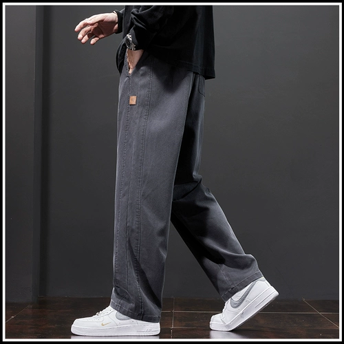 Мужские демисезонные летние штаны для отдыха, свободный прямой крой