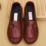 Обувь, комфортные нескользящие туфли для матери, 2021 года, из натуральной кожи, мягкая подошва