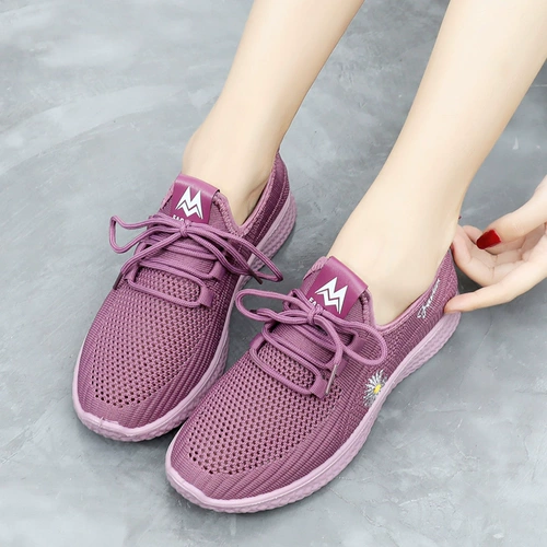 Летние слипоны, спортивная обувь, туфли для матери, обувь для ходьбы для отдыха, мягкая подошва