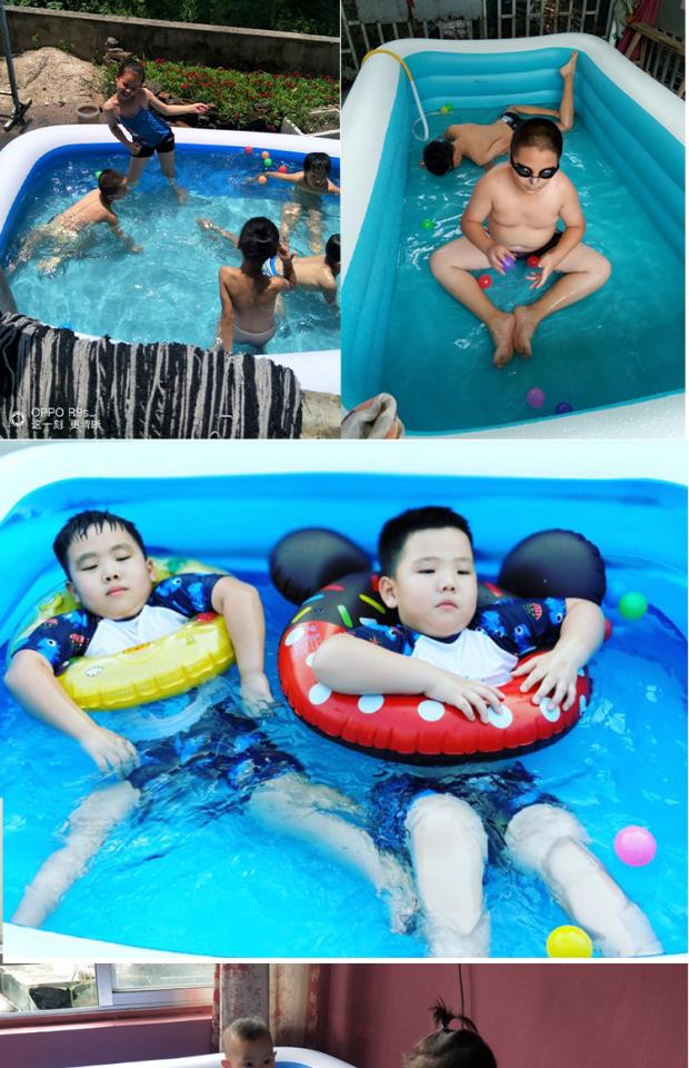 Bể bơi cho bé dày lớn trẻ em bồn tắm bơm hơi lớn - Bể bơi / trò chơi Paddle hồ bơi intex