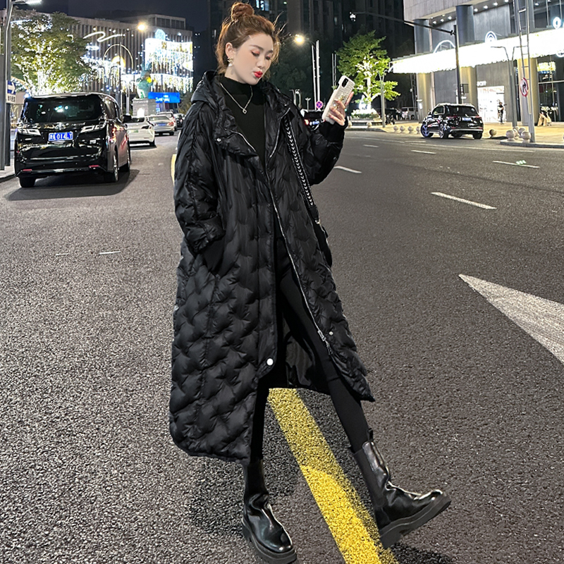 Long Winter Coat for Women, New Thickened Duck down Jacket for Winter, White and Black, 2024 down Coat for Plus-Size Women, Off-Season Promotion