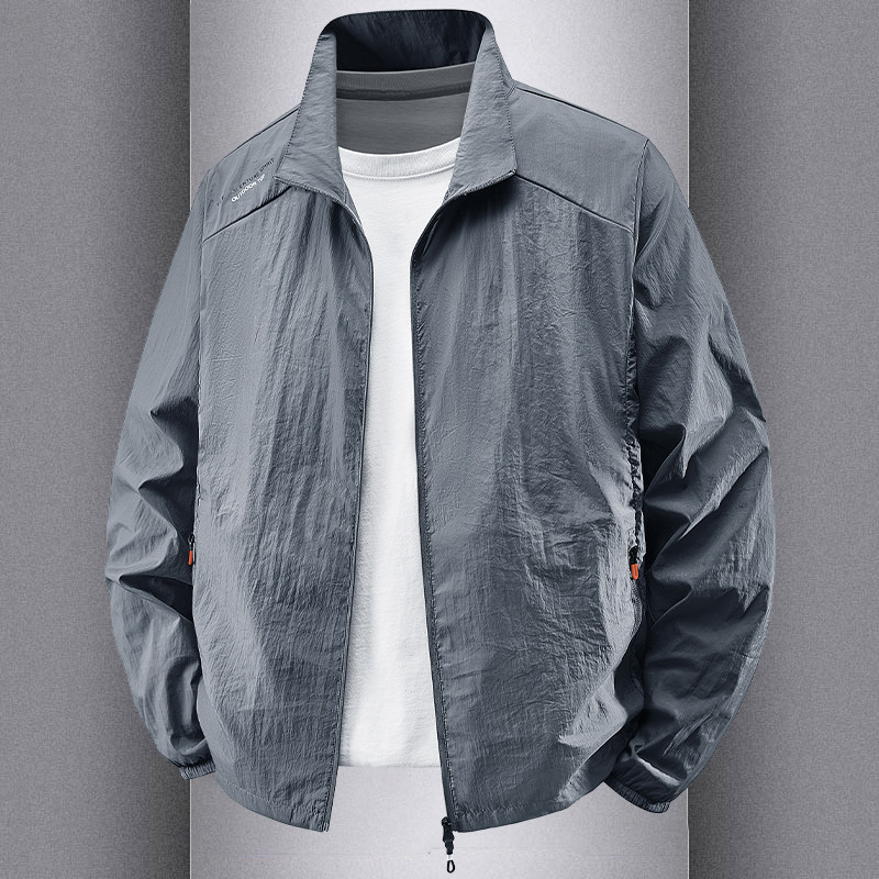 冰丝速干防晒衣男士夏季薄款立领外套透气户外2026新款男装防晒服