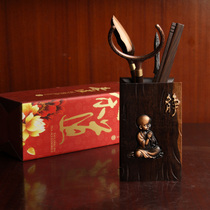 Tai Long Gold Tea Ceremony Six Gentlemen Ebony Tea Shovel Tea Shovel Tea Knife Cup Holder Cup Clips Optional