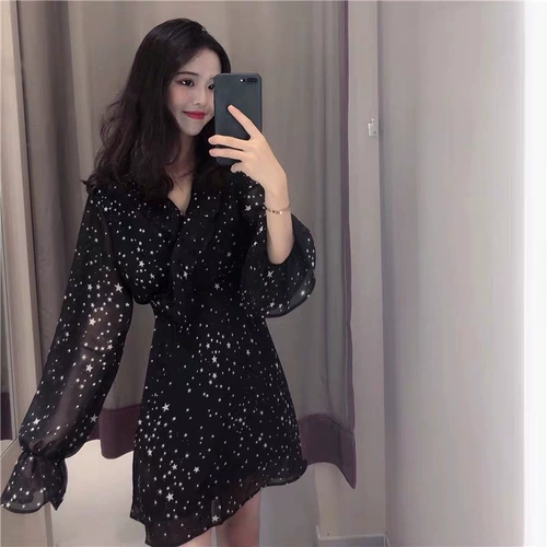 Ретро шифоновая юбка, летнее платье, французский ретро стиль, цветочный принт