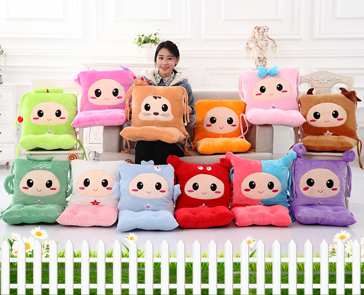 12 constellation cartoon seat cushion waist cushion one can be split can be hand warmed winter plush thickened office? Chair cushion
