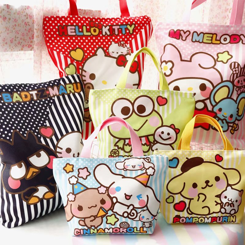 Q version cute Melody big-eared dog big-eyed frog sail a variety of cloth hand bag bento bag car hanging bag cartoon learning