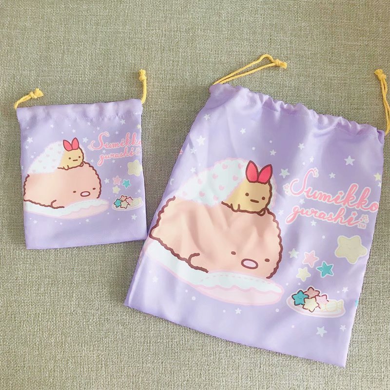 Cartoon Cute Grovel Groveling Corner Draw Rope Bunch Pocket Enlarge Travel Clothing Shoes Finishing Collection Bag Makeup Bag