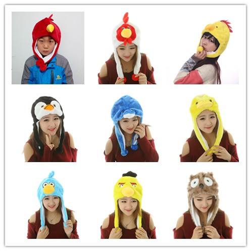 Foreign Trade Winter Children Hat Big Public Cock Cartoon Animal Plush Headgear Headgear Accessories Kindergarten Performance Props Adults