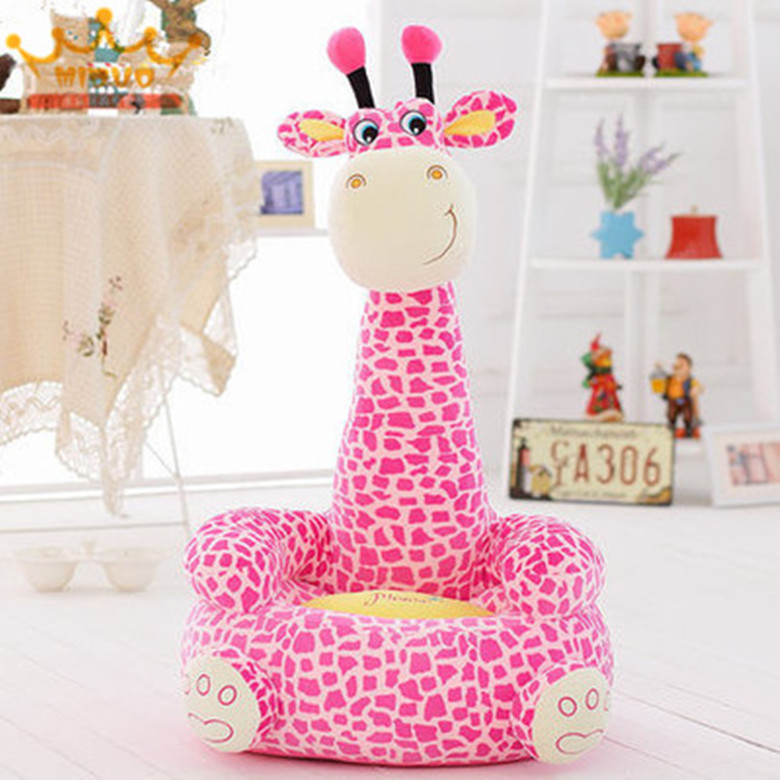 Giraffe children's sofa plush toy doll pillow cartoon lazy seat toddler cushion birthday gift