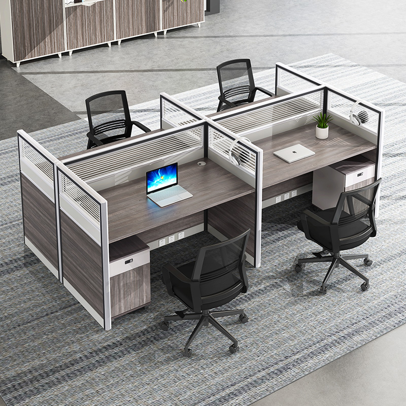 Screen card seat 6 four 4-person staff station office desk staff desk and chair combination simple and modern