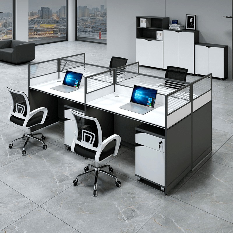 Office furniture Office Desk and chairs Combined office Screens clamping card holder Brief Hyundai 2 4 6 People's desk