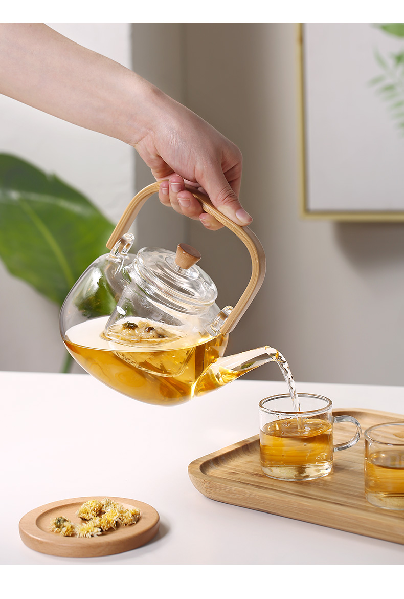 Glass teapot household high - temperature kettle scented tea special tea set electric TaoLu small single boil tea